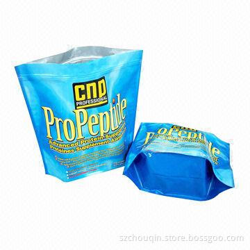 Stand-up Resealable Pouches with Zip Lock System, Bottom Gusset, Daypack